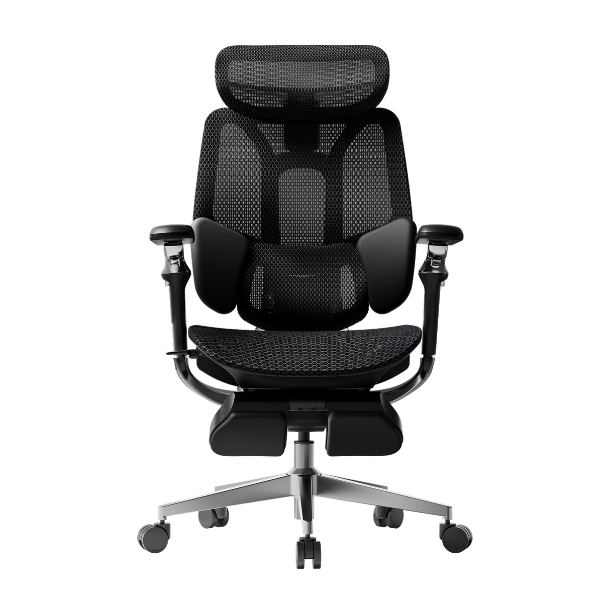 HBADA E3 Pro black ergonomic office chair: professional-grade seating for 12-hour high-intensity work.~1-0