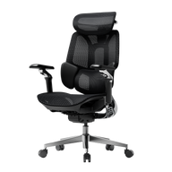 SGS Class 4 gas lift safety on HBADA E3 Pro black big and tall ergonomic office chair (330 lbs / 150kg).~1-1