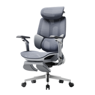 Best big and tall ergonomic chair: HBADA E3 Pro grey with 150kg weight capacity and wide seat.~0-0