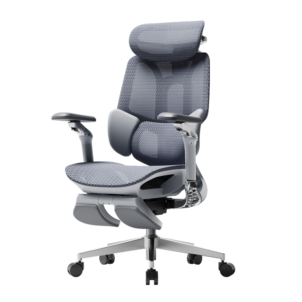 Best big and tall ergonomic chair: HBADA E3 Pro grey with 150kg weight capacity and wide seat.~0-0