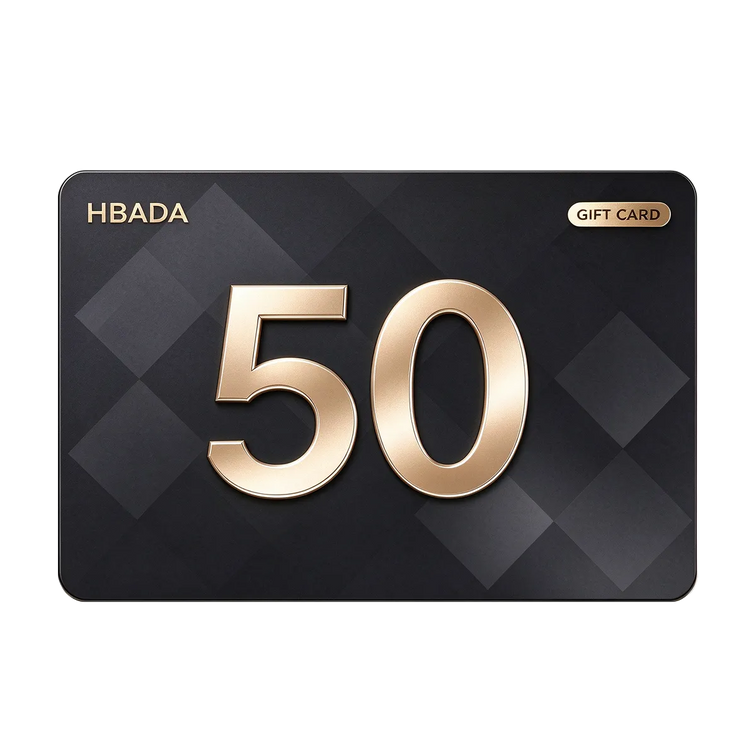 HBADA gift card with a value of 50
