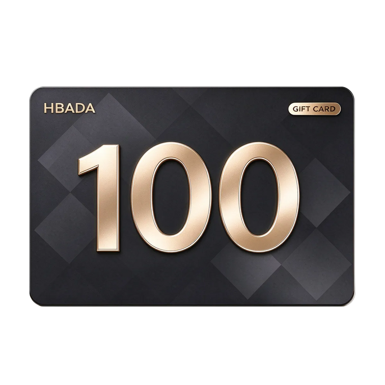 HBADA gift card with a value of 100