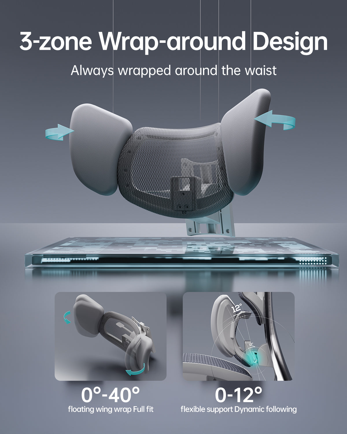 Chaise de bureau ultra ergonomique HBADA E3