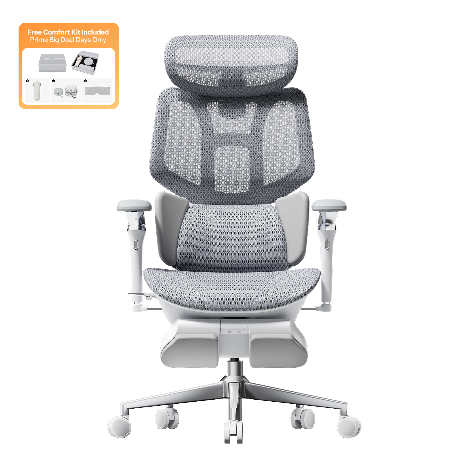 HBADA X7 Smarter ergonomischer Bürostuhl mit KI-Lordosenstütze