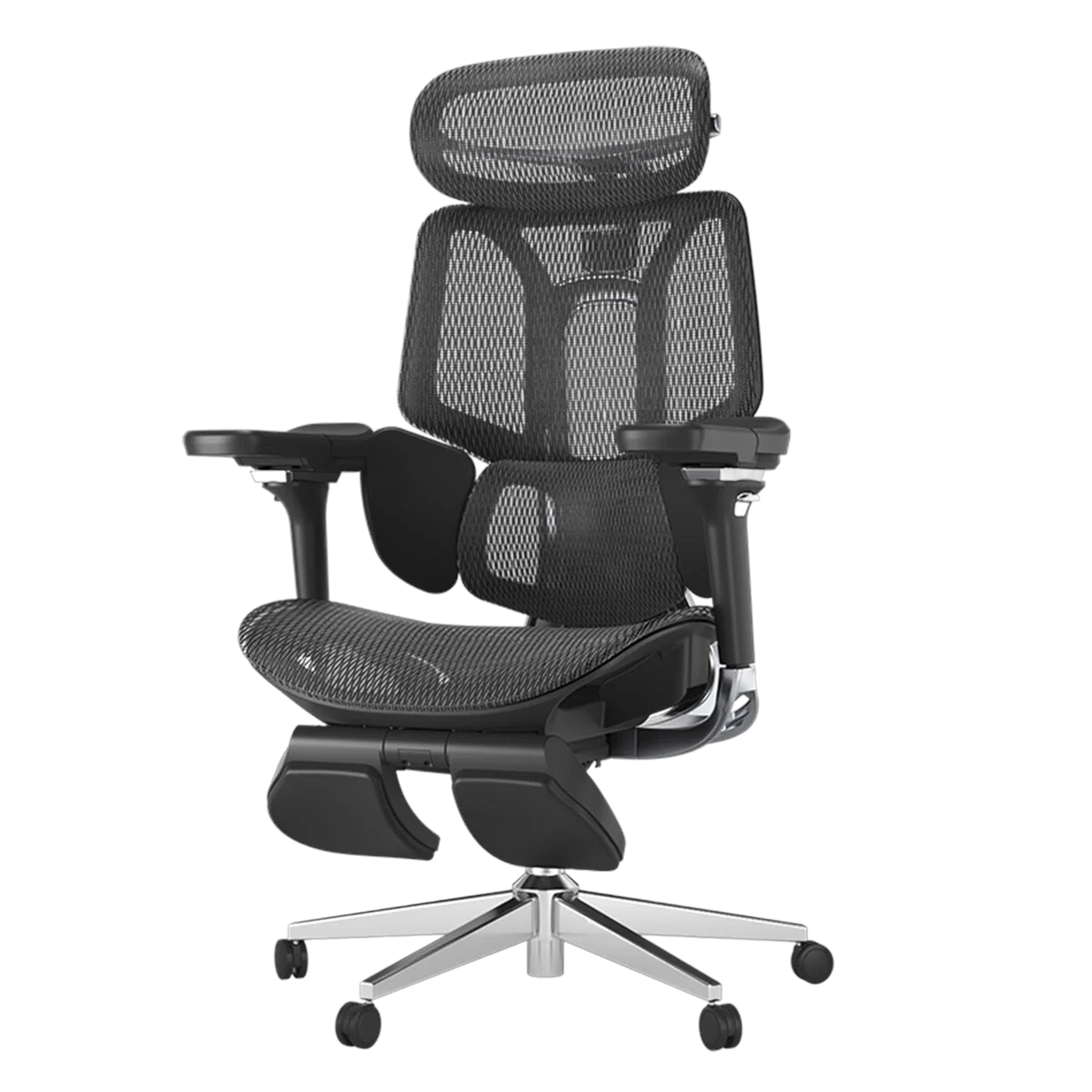 HBADA E3 Pro grey edition: Professional chair ergonomic office solution with breathable CloudMesh.~1-0