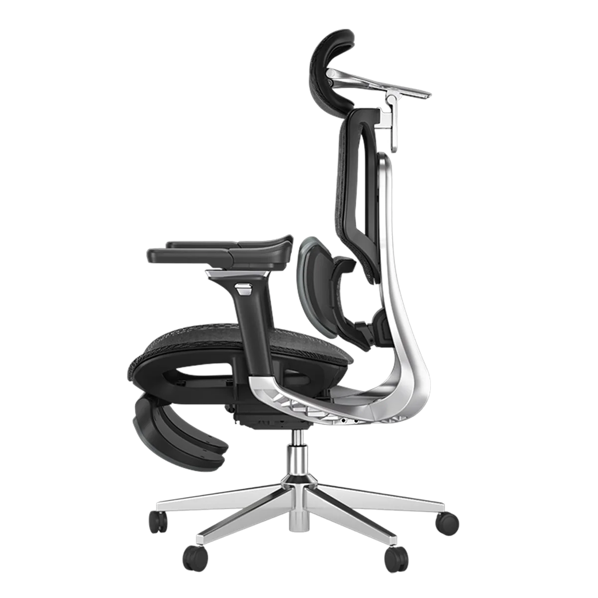 HBADA E3 Pro grey edition: Professional chair ergonomic office solution with breathable CloudMesh.~1-0