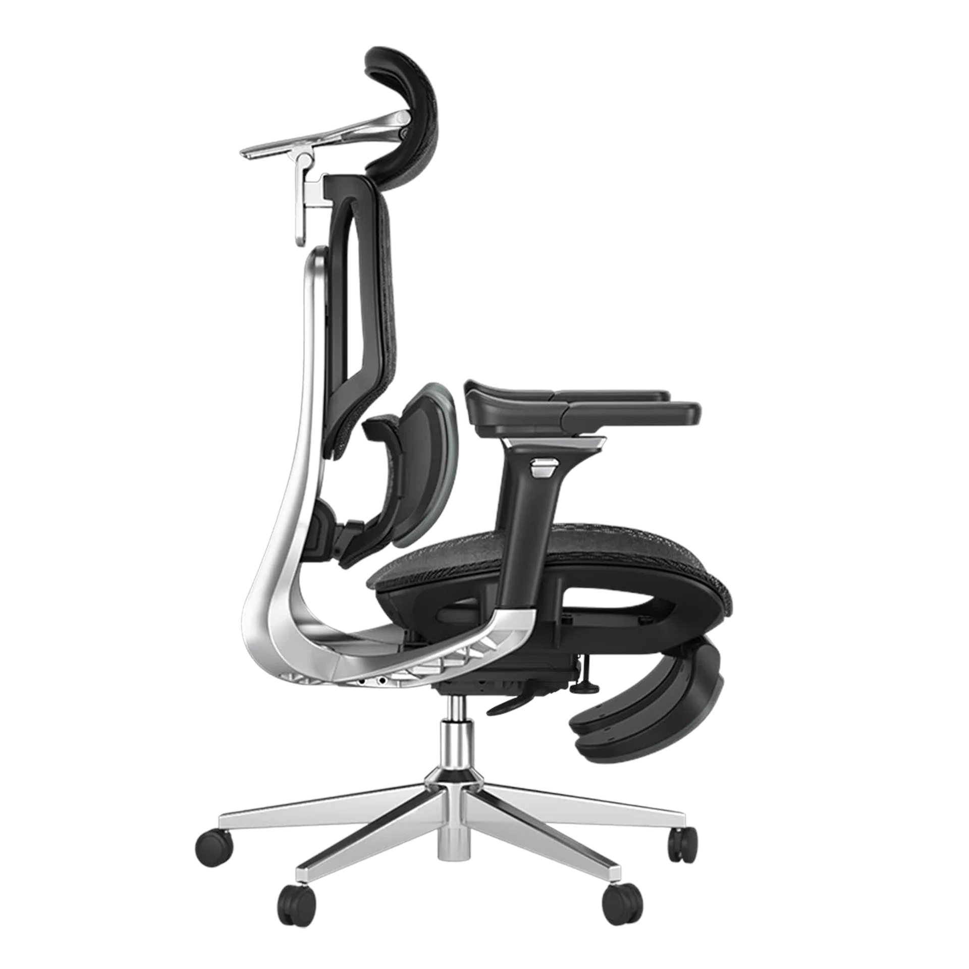 HBADA E3 Pro Ergonomic Office Chair with Footrest left-black