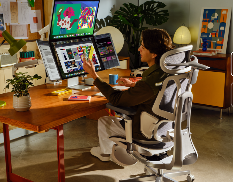 Ergonomic office chair in a modern study room