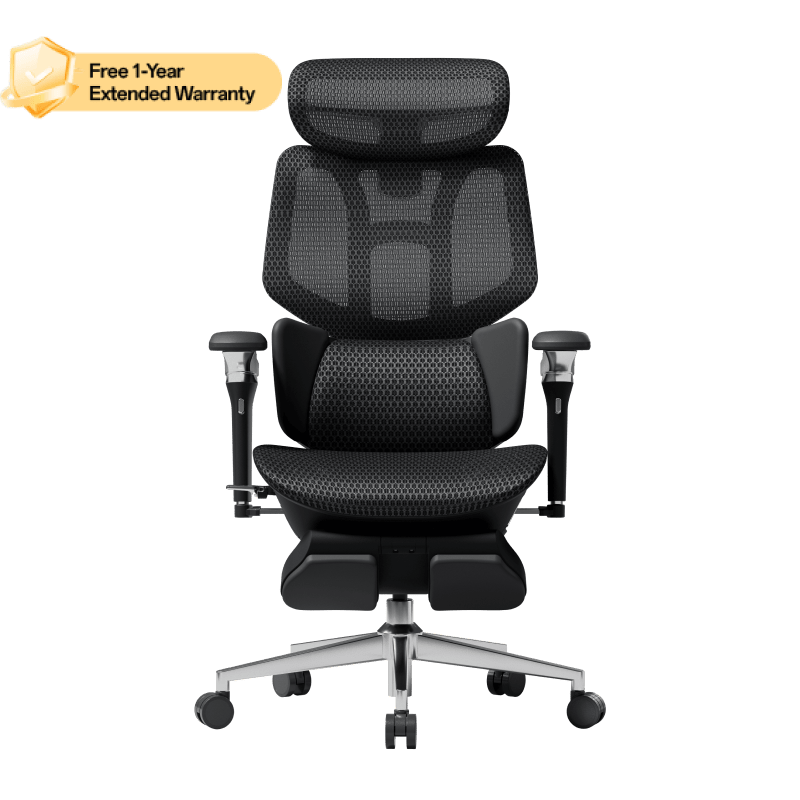 HBADA X7 Smart Ergonomic Chair Black: Professional high-end seating for 12-hour high-intensity workdays.~1