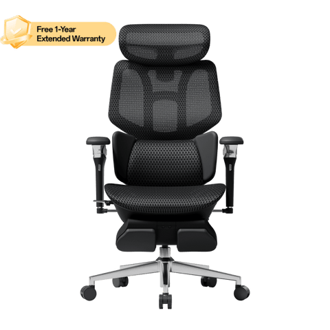 HBADA X7 Smart Ergonomic Chair Black: Professional high-end seating for 12-hour high-intensity workdays.~1