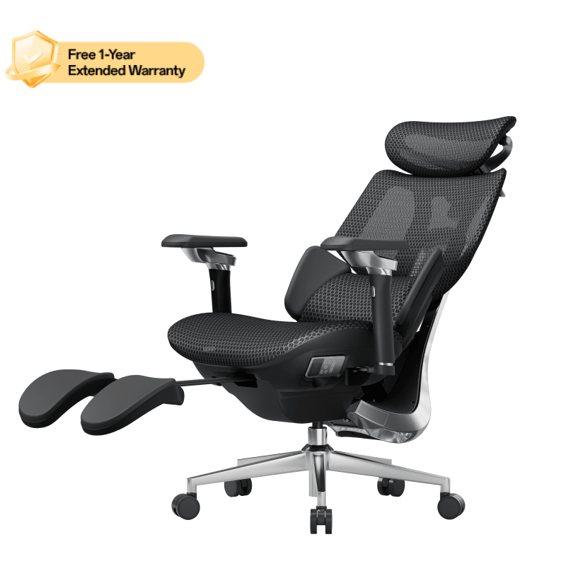 HBADA X7 Smart Ergonomic Chair Black: Professional high-end seating for 12-hour high-intensity workdays.~1