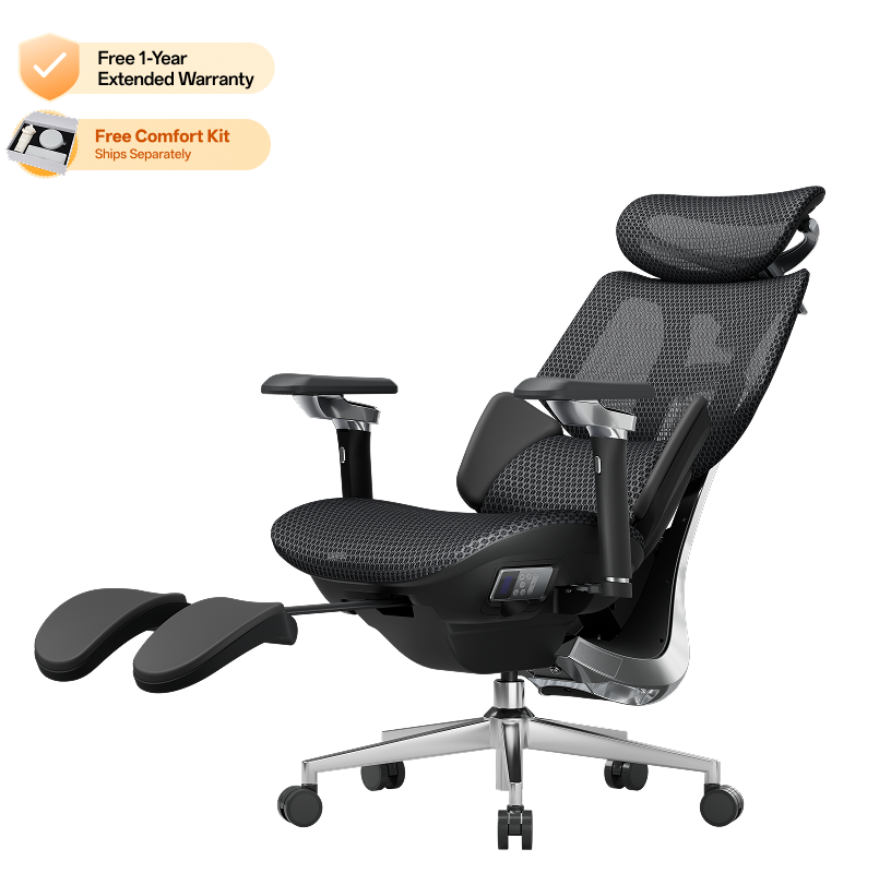HBADA X7 Smart Ergonomic Chair Black: Professional high-end seating for 12-hour high-intensity workdays.~0-1