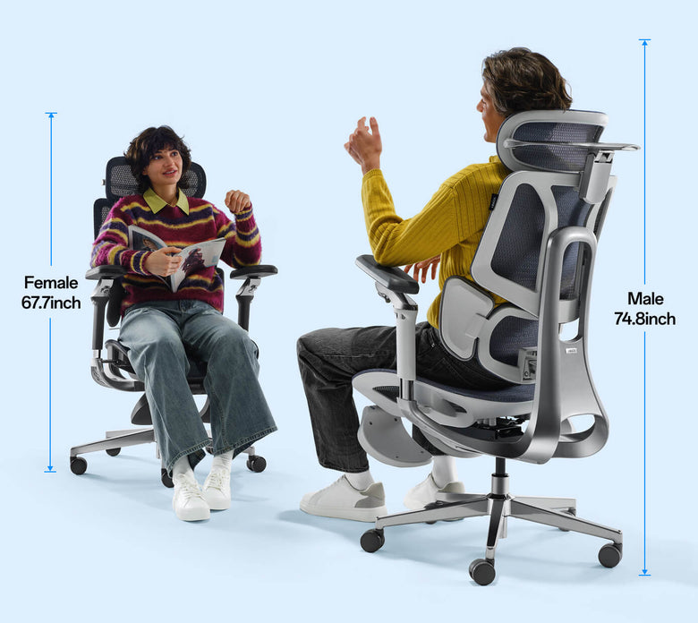 Professional ergonomic office chair with posture alignment and lumbar tracking