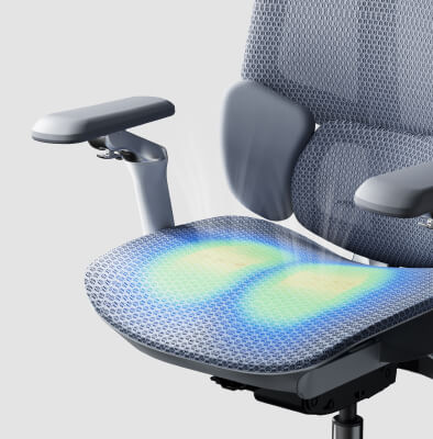 HBADA E3S 2026 4D armrest ergonomic chair detail