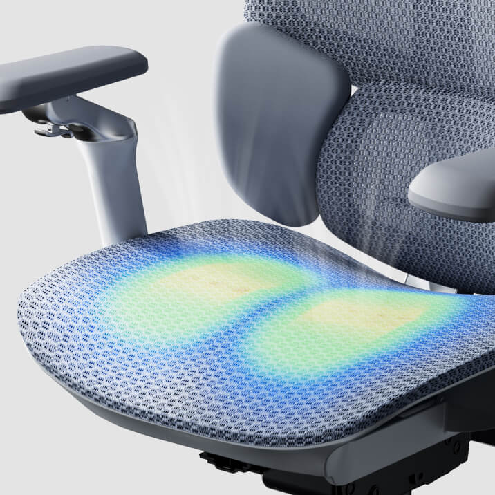 HBADA E3S 2026 AI lumbar support ergonomic chair