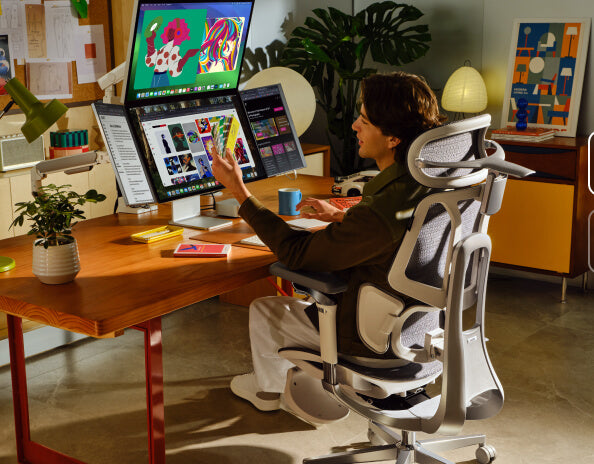 HBADA E3S 2026 best AI ergonomic office chair angle