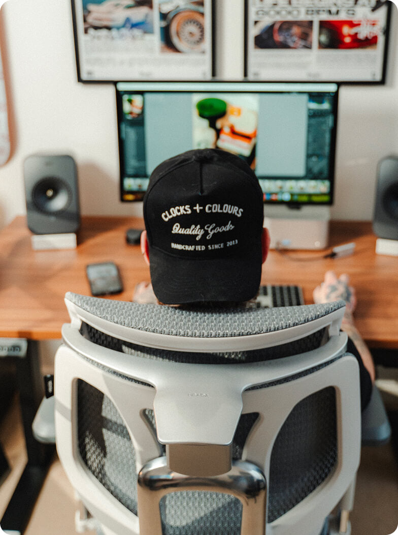Best office chair for tall people (up to 195cm): HBADA E3 Pro featuring 4D dual-axis adjustable headrest and 60mm seat depth.