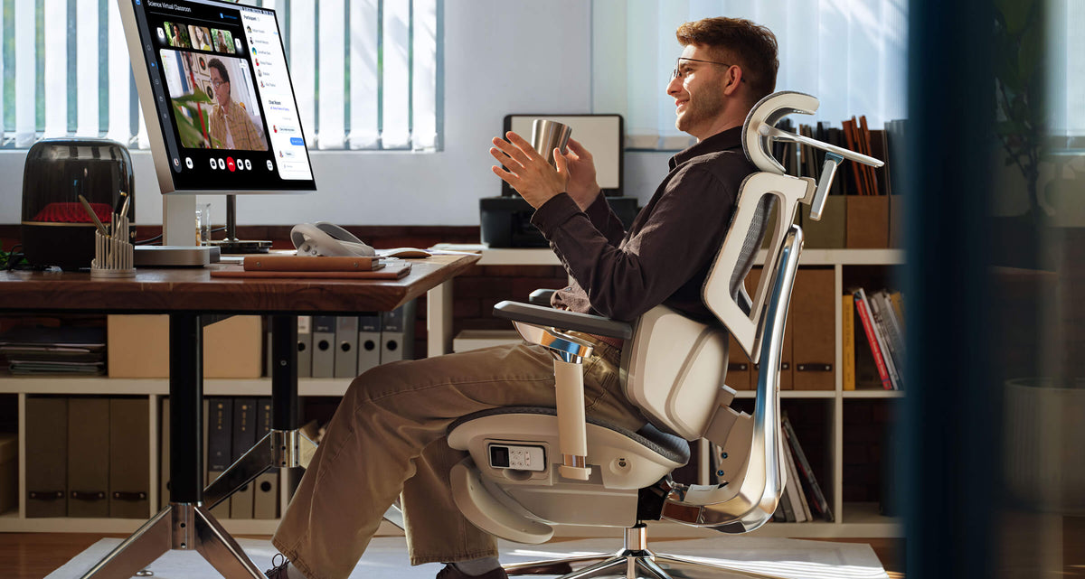 HBADA ergonomic office chair in a modern workspace