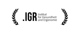 Logo of IGR Institut für Gesundheit und Ergonomie on a white background