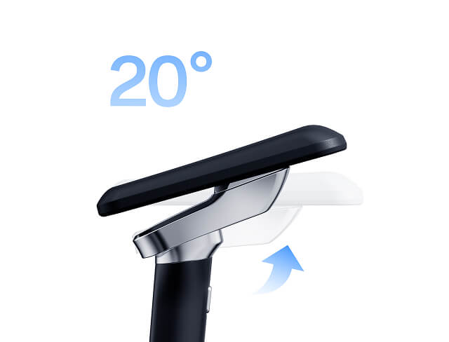 HBADA X7 Prestige 135-degree recline angle mechanism mobile feature view